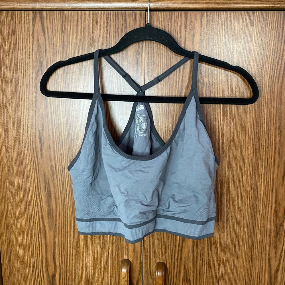 Avia Sports Bra Womens XXXL Gray Seamless Racerback AV20217
